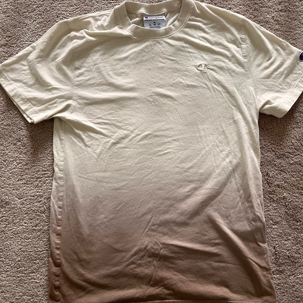Champion medium tie die tan tshirt EUC
